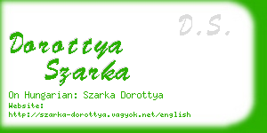 dorottya szarka business card